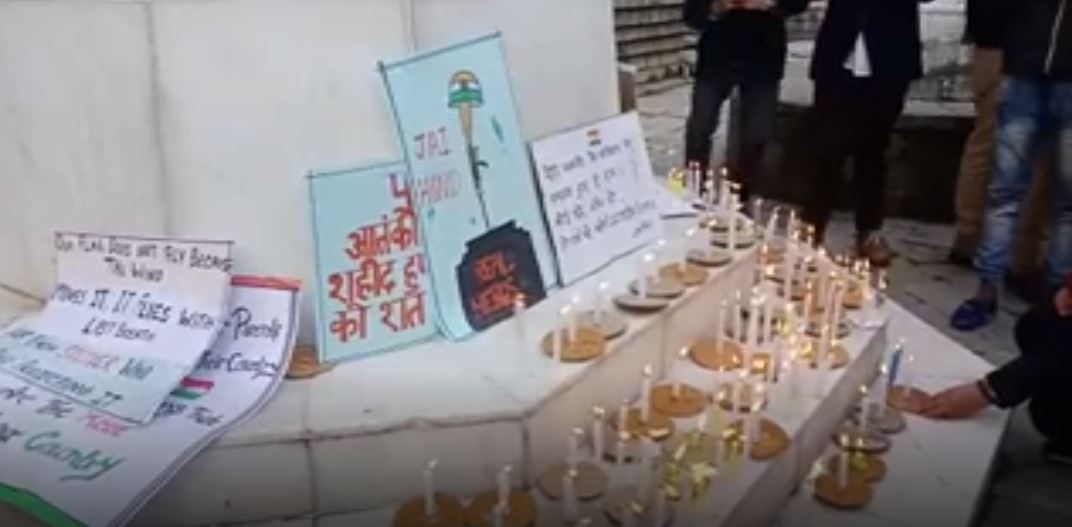 candel march against pulwama attack