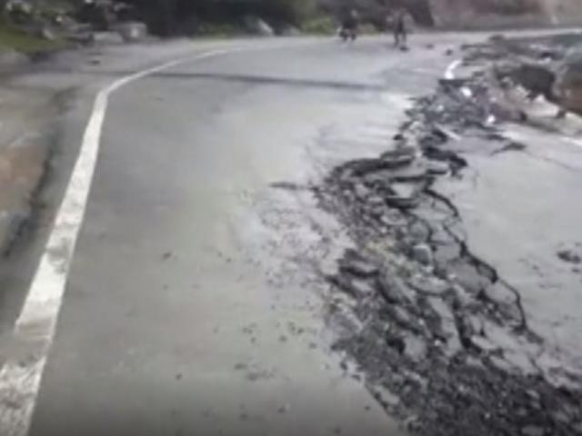 road damaged