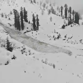 Glacier in Solang village of manali