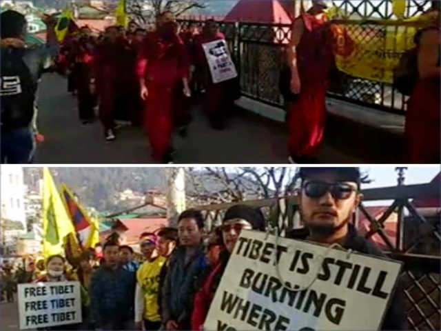 Tibettians protest against China in shimla