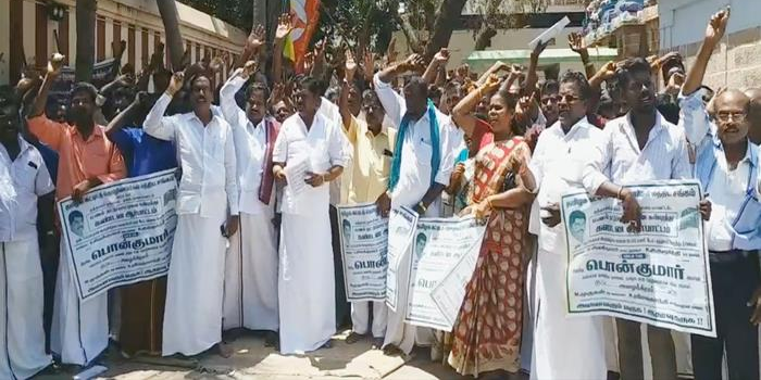 Tamil Nadu building workers protest