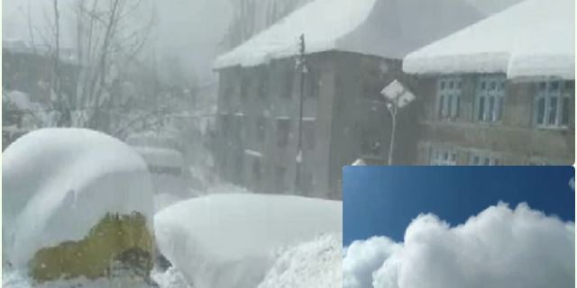 a huge avalanche in lahaul spiti