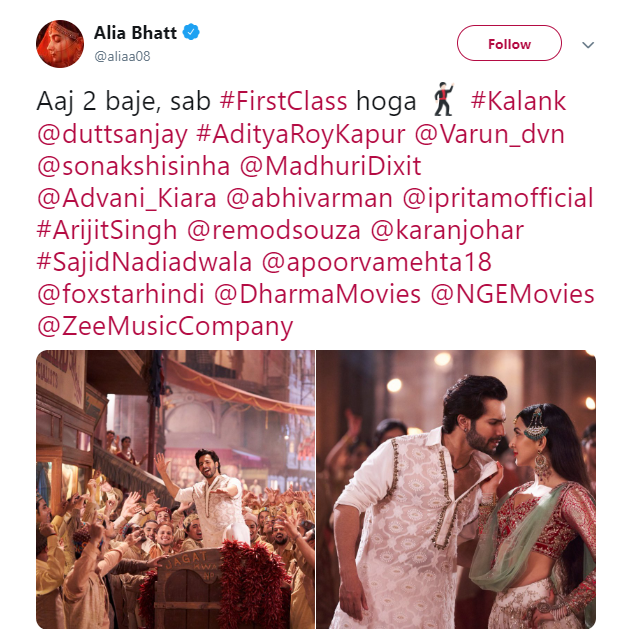 kalank 2nd song relaesed