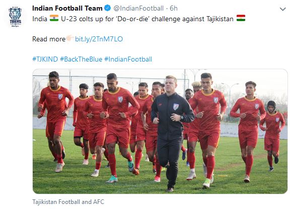 U-23 AFC Cup: Indian Football team to face Tazakhstan in Do or Die match