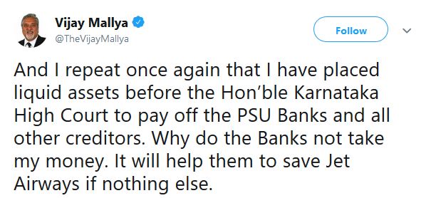 mallya tweet