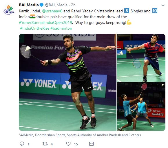 Badminton: 8 Indian Shuttlers Marched Into Main Round of India Open