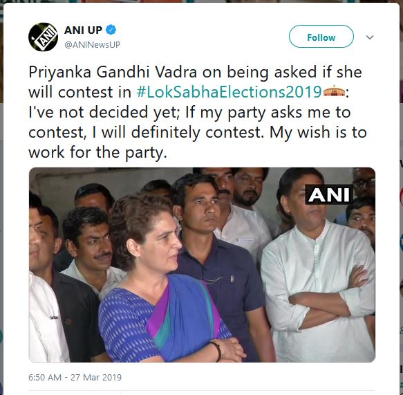 priyanka on contesting elections