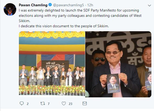 pawan chamling releasing manifesto