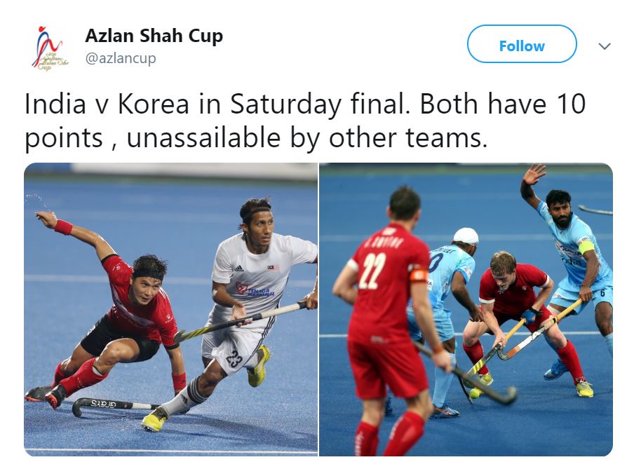 india verses korea in ajlan shah hockey tourney