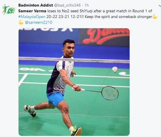 Malaysia Open: Sameer Verma Lost in First Round