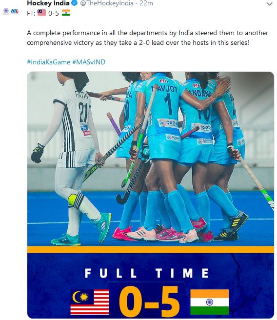 Women Hockey: India Thrashes Malaysia by 5-0