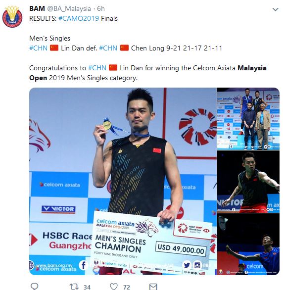 Lin Dan And Tai Tju Ying Clinches Malaysia Open Title