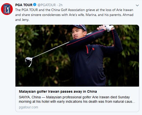 Arie Irawan, Arie Irawan dead, PGA Tour, Malaysian professional golfer dead