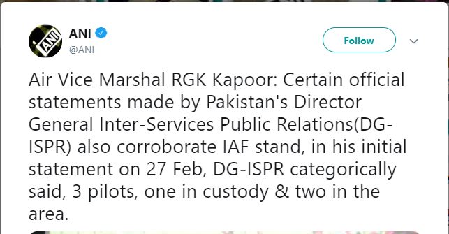 rgk kapoor claims hitting f16 of pak