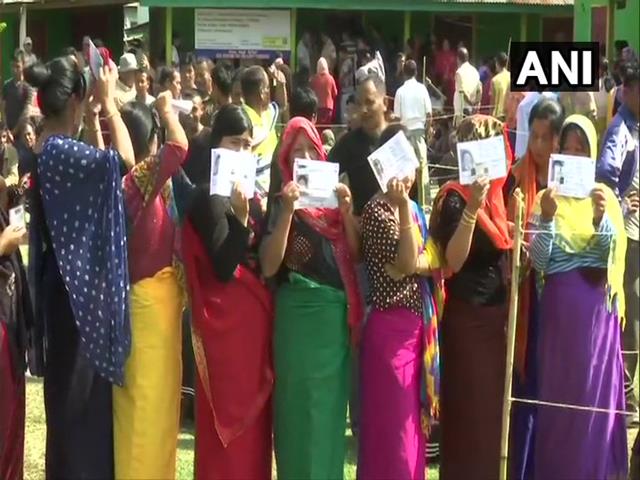 Voting is underway in Outer Manipur Lok Sabha constituency