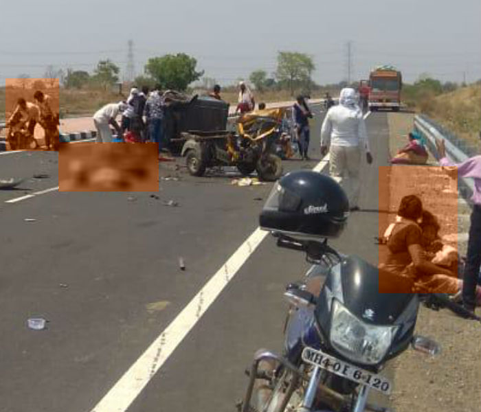 road accident in yavatmal etvbharat