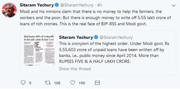 sitaram yechury tweet