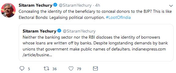 sitaram yechury tweet