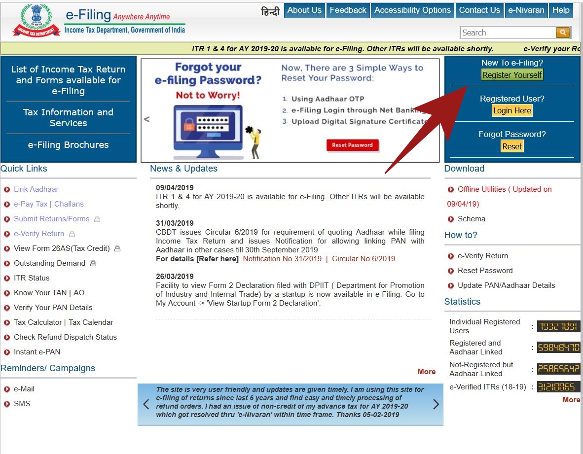 ITR, E-Filing, India, Individual, ITR, IT Returns,  Income tax, Government