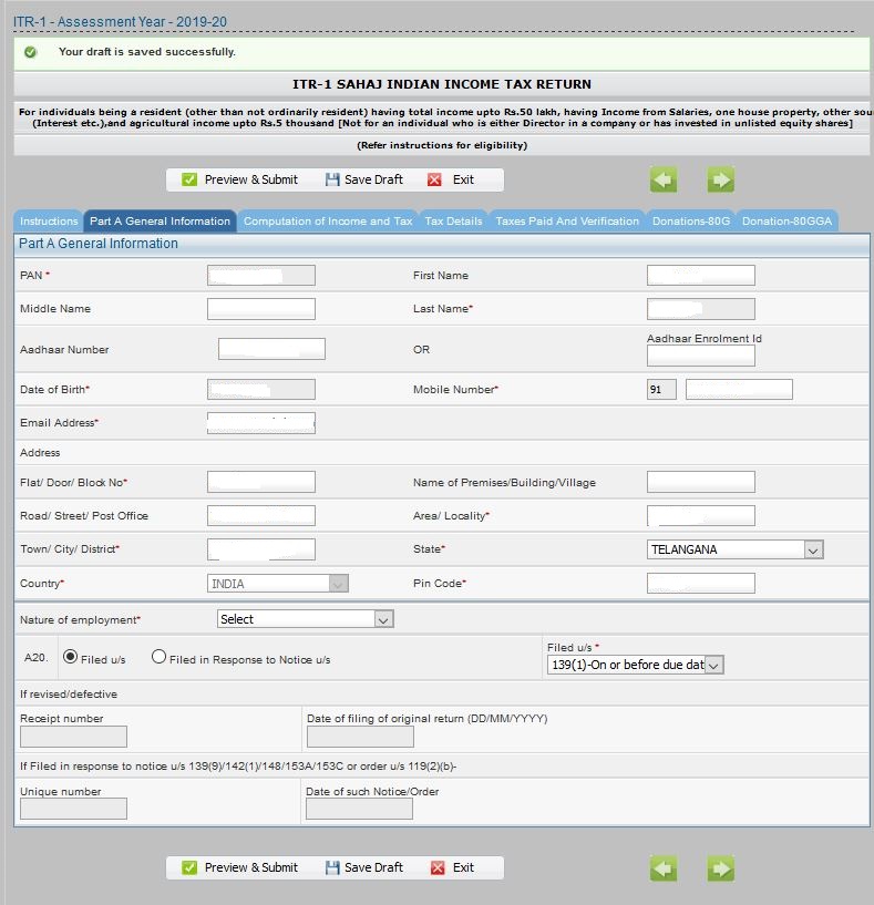 ITR, E-Filing, India, Individual, ITR, IT Returns,  Income tax, Government