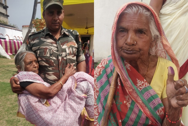 90-year-old Urmila and Usha cast their votes