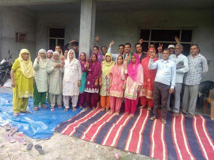 Campaigning of Panchayati Raj Minister Virendra Kanwar in Una