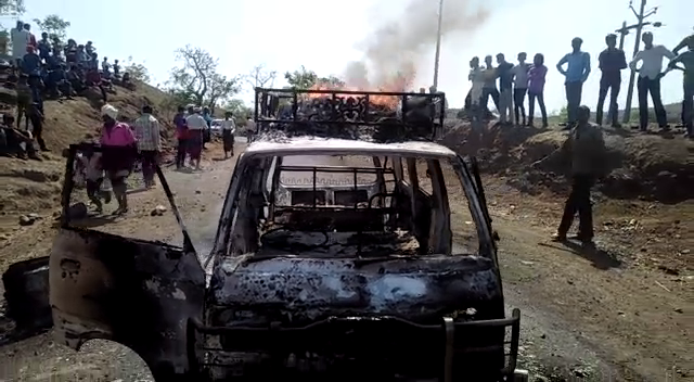 fire in maruti van