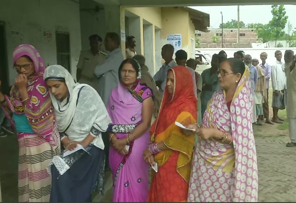 Bihar visuals from polling booth number