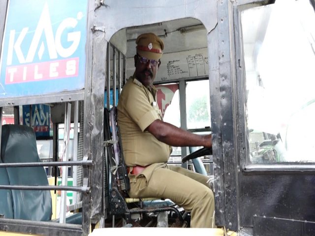 police drive govt bus