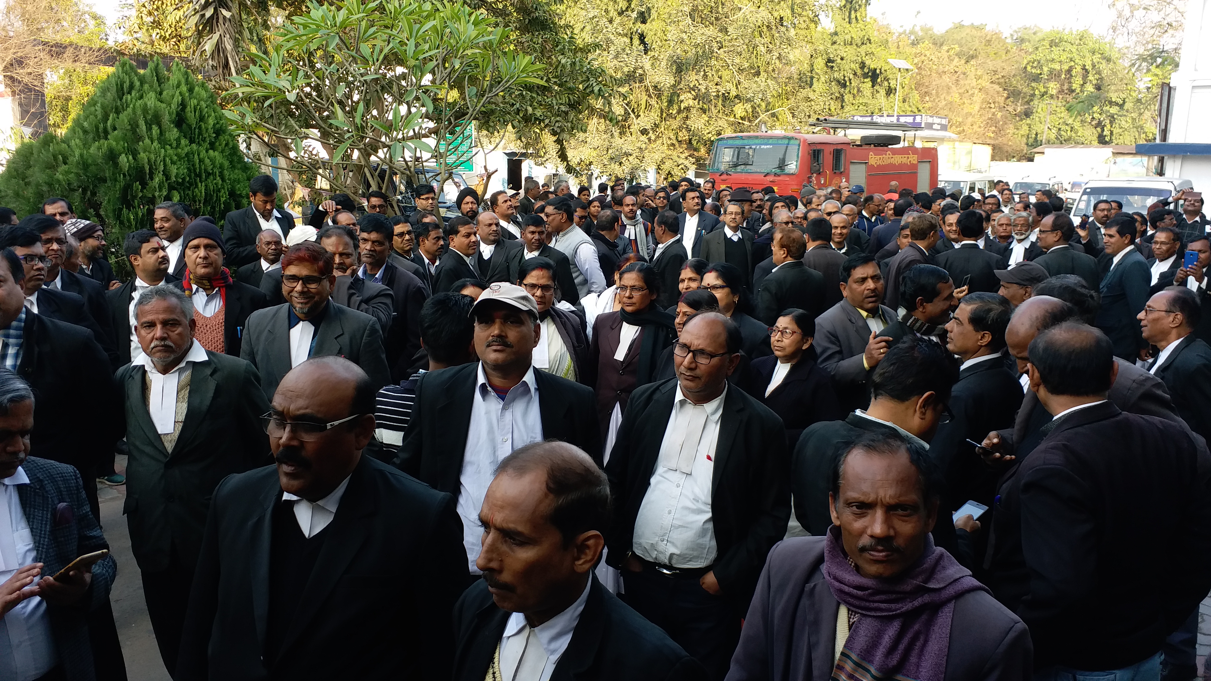 protest in bihar for Bar Council of India demands