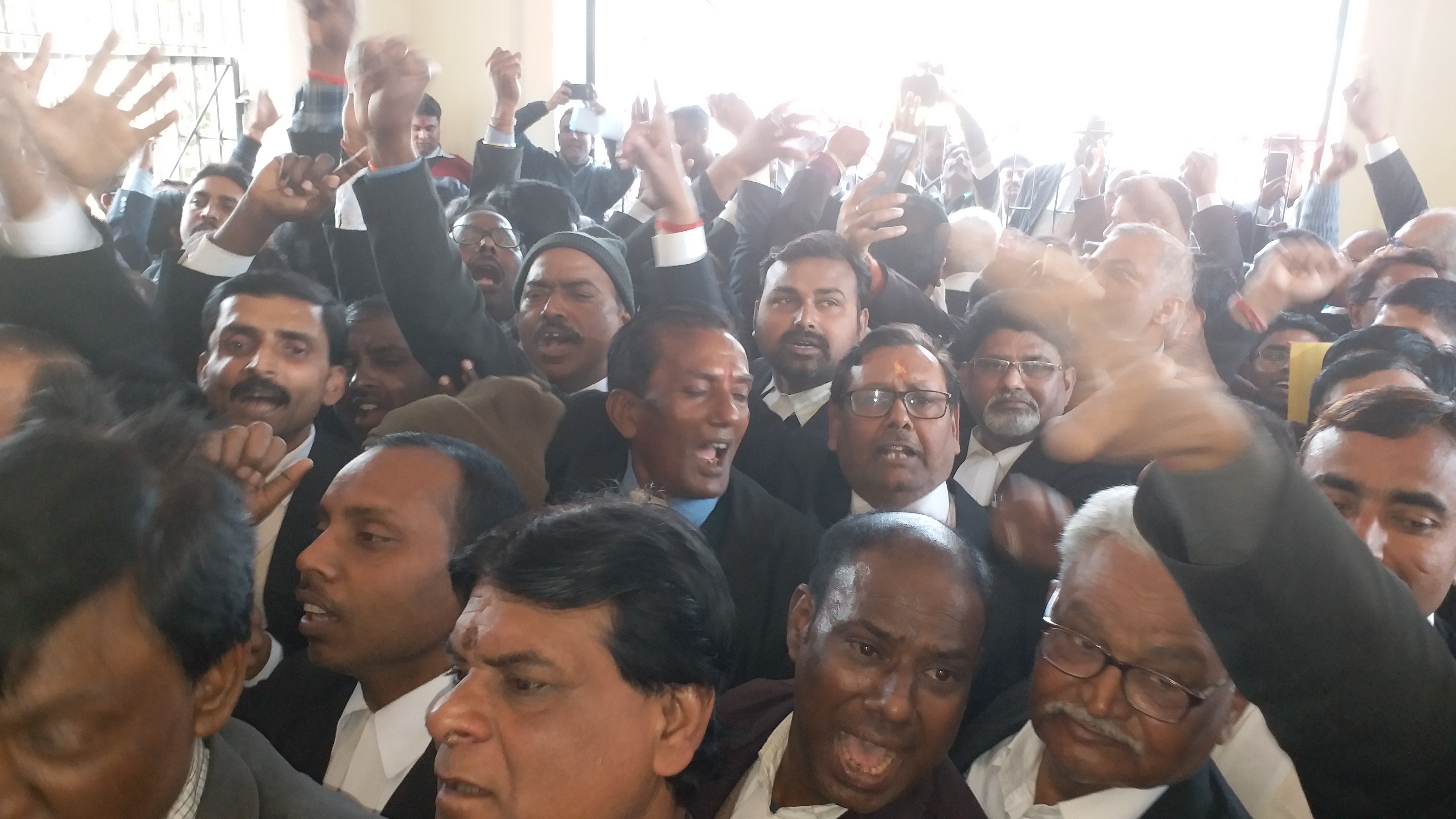 protest in bihar for Bar Council of India demands