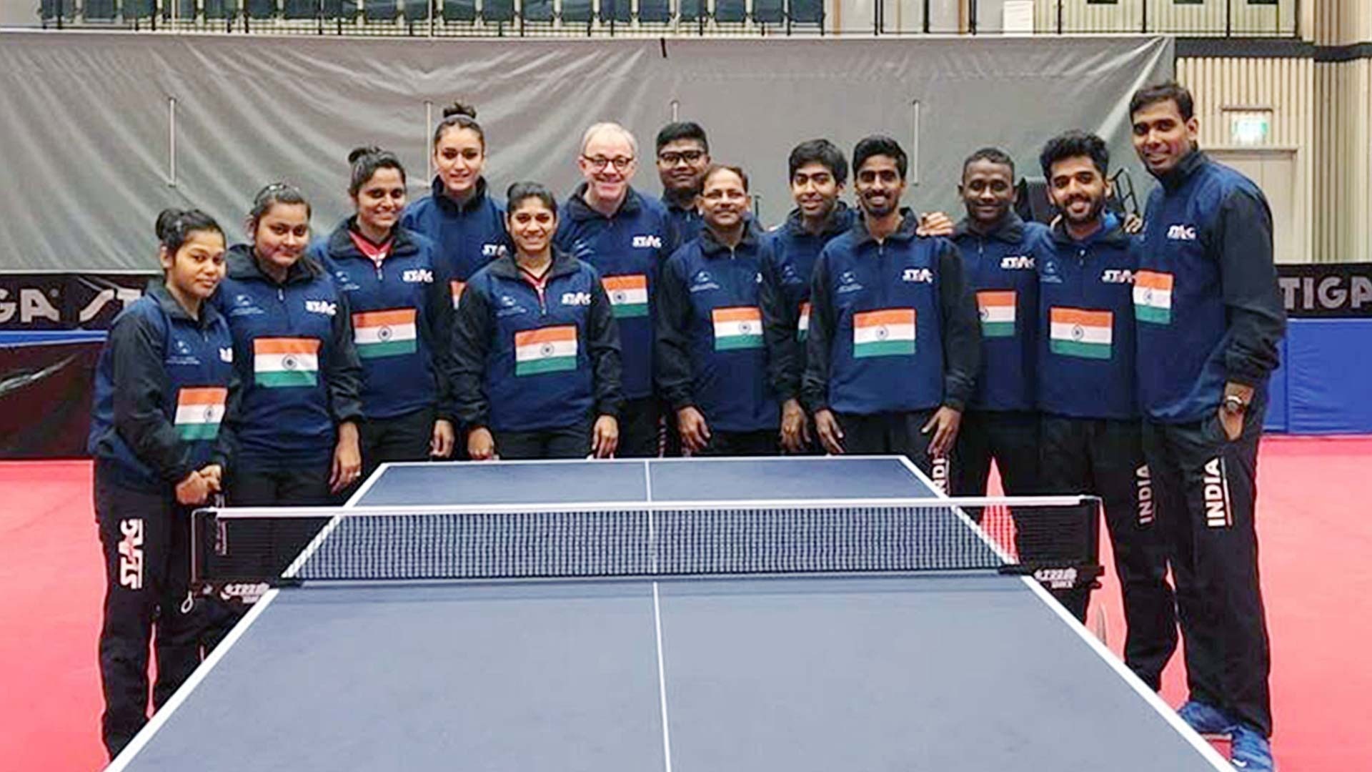 Suthirta Mukherjee, Madhurika Patkar , Archana Kamath , Manika Batra , table tennis