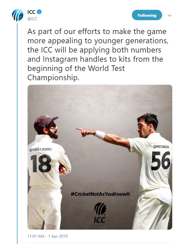 ICC tweet