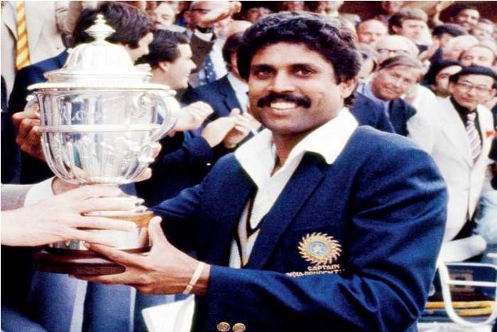 Kapil Dev with 1983 WC