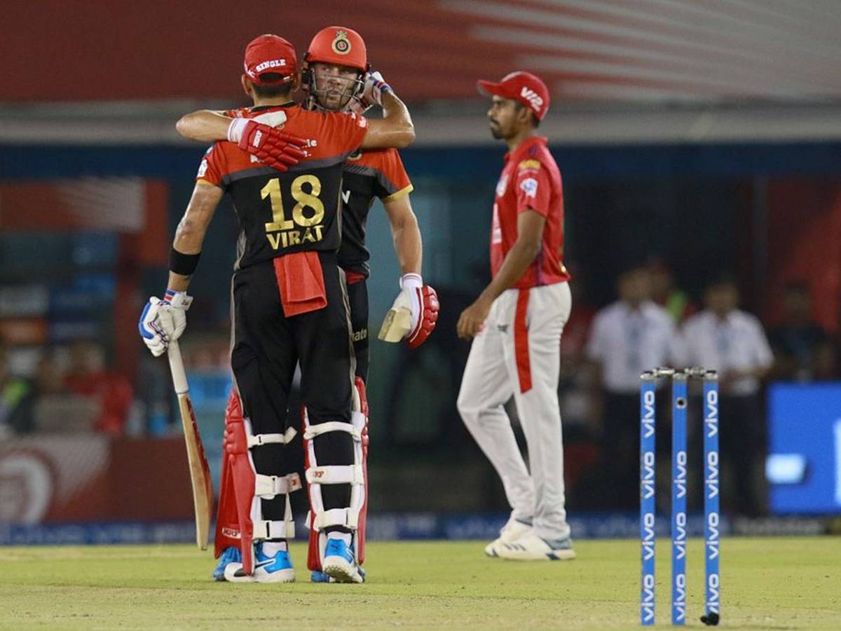 Kohli, de Villers , RCB ,KXIP