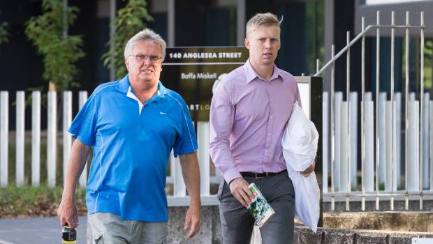 In Pic: NZ cricketer Scott Kuggeleijn with his father Chris Kuggeleijn