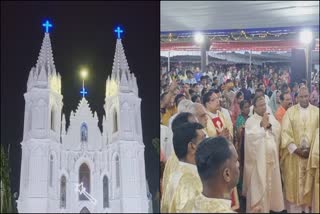 special worship service held at the famous velankanni church on the occasion of New Year