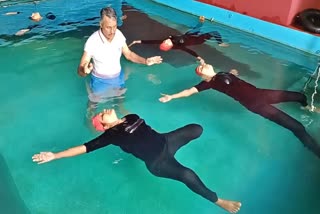 Jal Yoga Practice Kerala  Swimming For Blind  അന്ധർക്ക് നീന്തൽ  സ്വയം പ്രതിരോധം  GKMM Swimming Academy