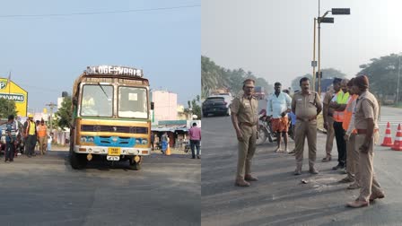 two children died in a lorry accident at Tirupattur