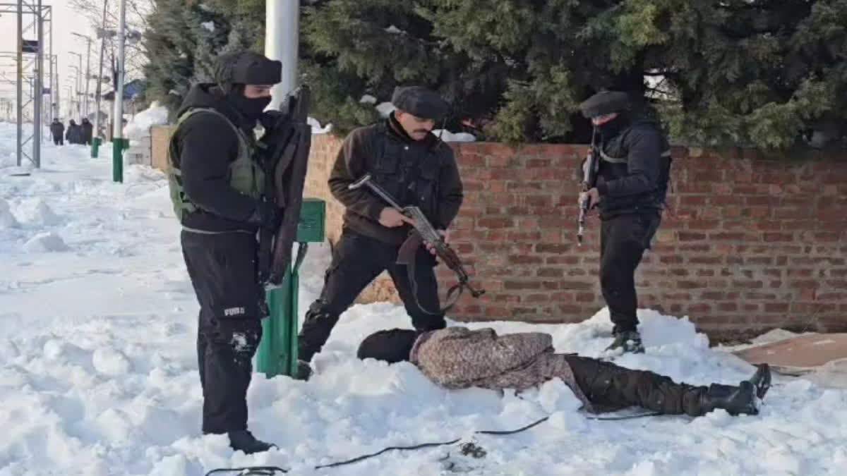 Security Forces Conduct Mock Drill At Qazigund Railway Station Ahead Of Delhi-Srinagar Railway Connectivity