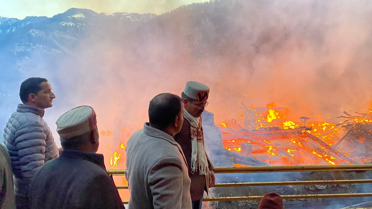 Fire mishap in Himachal Pradesh's Kullu.