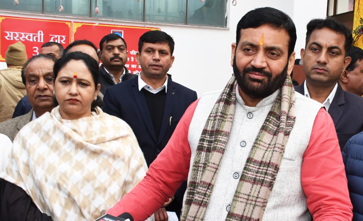 Chief Minister Nayab Singh Saini worshiped in the Shaktipeeth Mata Mansa Devi in Panchkula