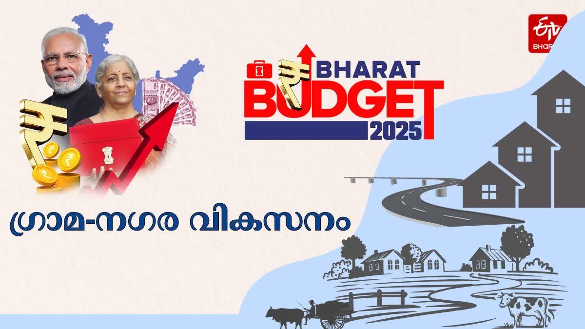 UNION BUDGET 2025  RURAL DEVELOPMENT UNION BUDGET  ഗ്രാമ നഗര വികസനം  കേന്ദ്ര ബജറ്റ് 2025