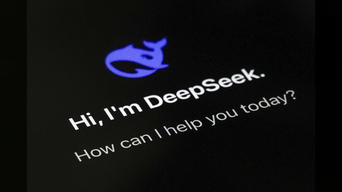 The logo for the app DeepSeek is seen on an iPhone Monday, Jan. 27, 2025, in Washington (AP)