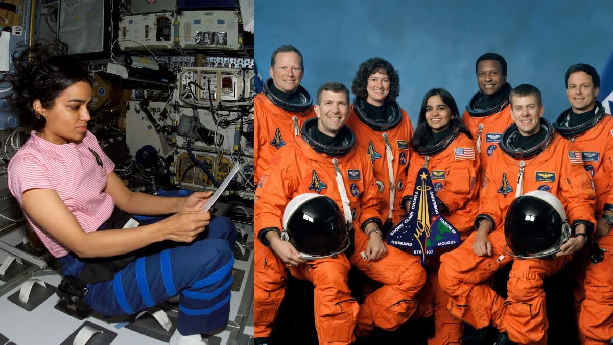 Kalpana Chawla's picture with her crew members