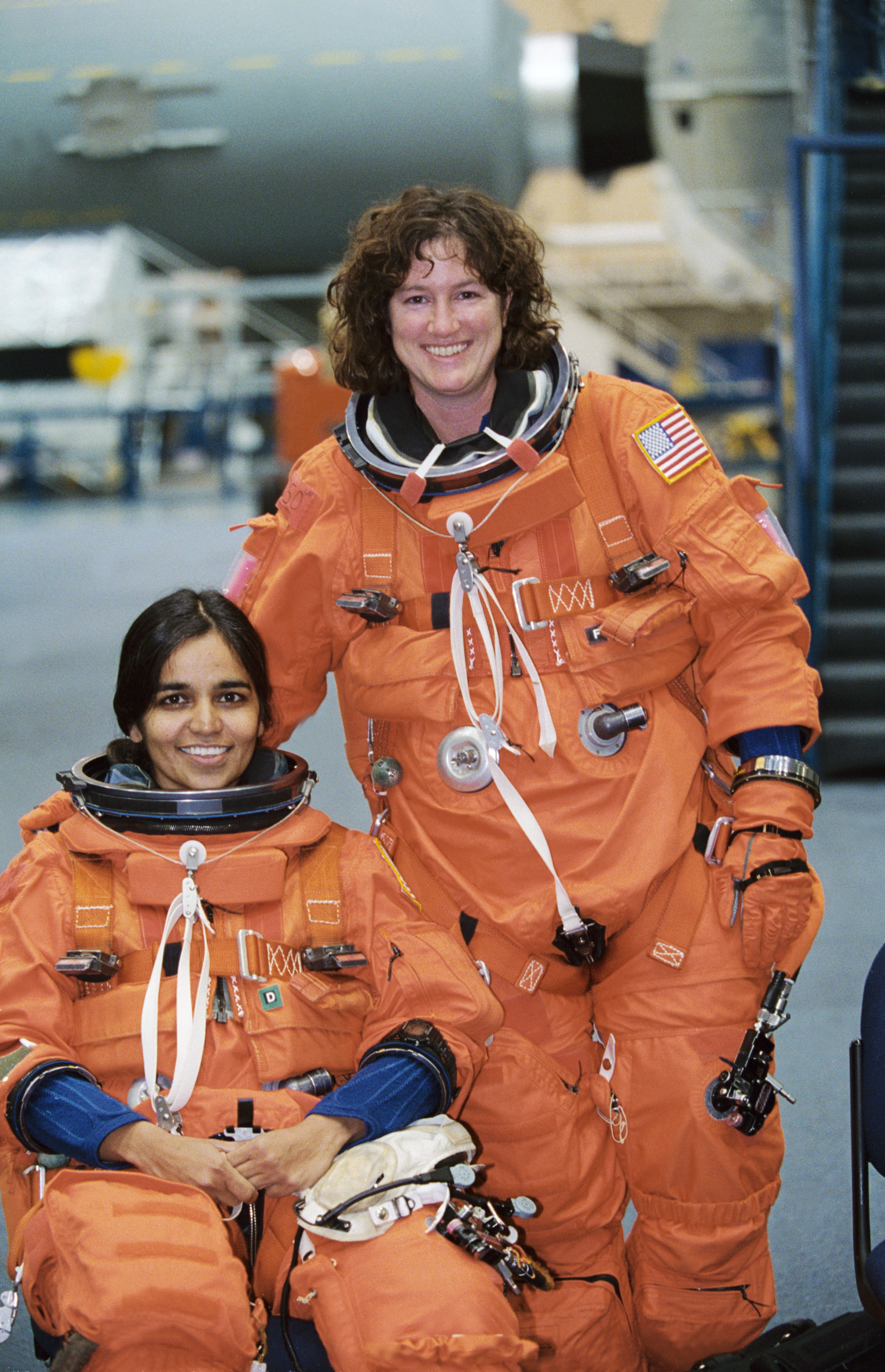 Kalpana Chawla's picture with her crew members