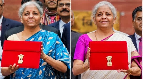 FINANCE MINISTER NIRMALA SITHARAMAN  Nirmala Sitharaman Budget Day Saree