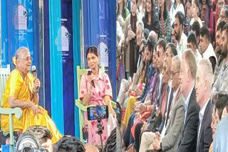 Sudha murthy and  Akshata Murthy conversation in Jaipur Literature Festival