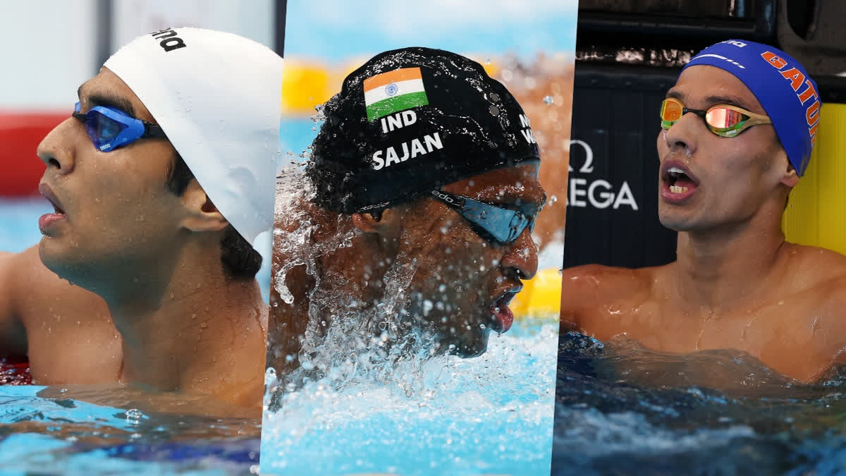 India swimmers Aryan Nehra, Aneesh Gowda, Sajan Prakash and Srihari Nataraj achieved the 'best Indian time' in the 4x200m freestyle relay event to clinch a gold medal at the Asian Group Aquatics Championships in Philippines on Thursday.