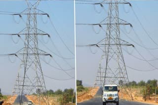 High Tension Power Line on Highway